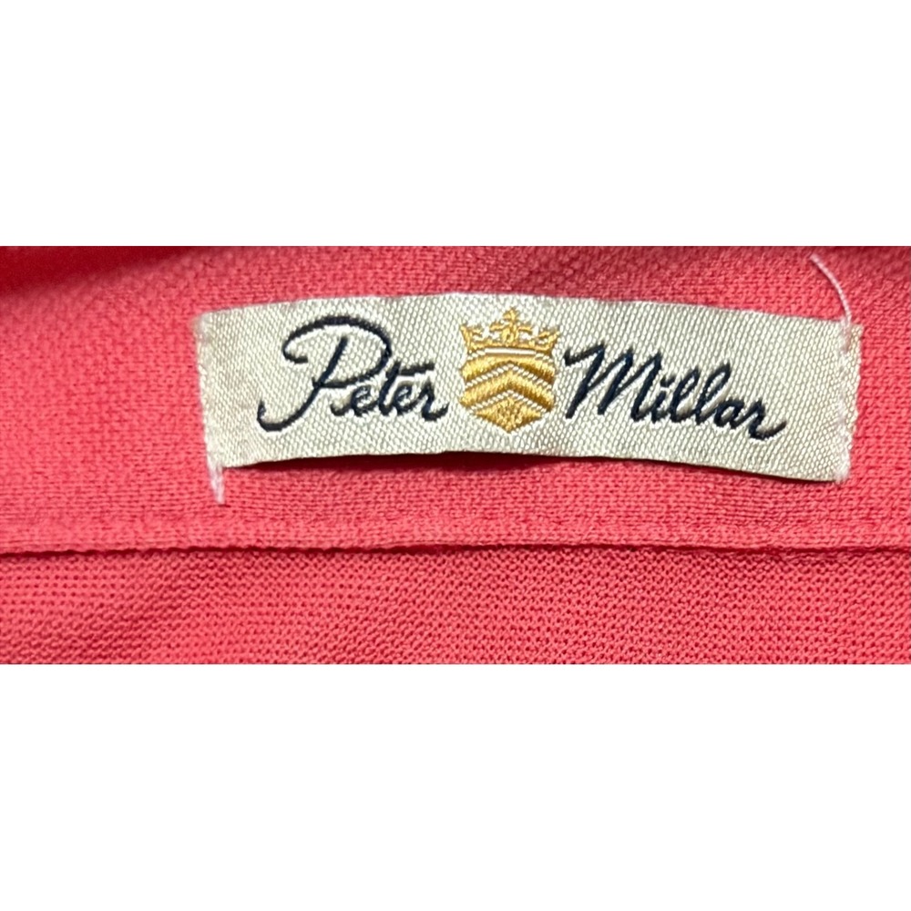 Peter Millar Polo Shirt Mens XL Sea Island Performance Knit Pink Golf - Picture 2 of 10